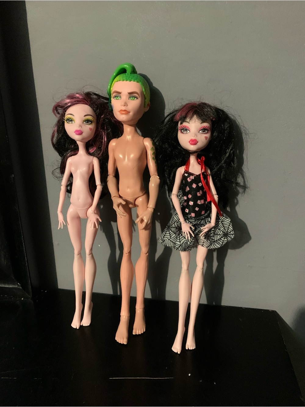 Monster High 2008 Deuce Gorgon & Draculaura Nude Doll Lot Defective